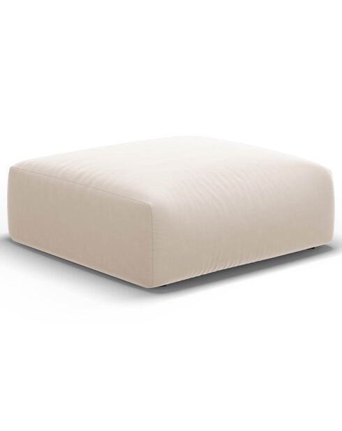 Pouf Velours Clau beige - 100x80x36 cm