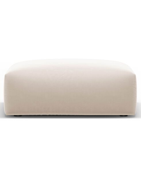 Pouf Velours Clau beige - 100x80x36 cm