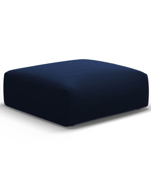 Pouf Velours Clau bleu roi - 100x80x36 cm