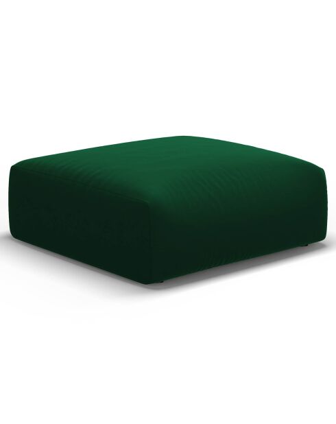 Pouf Velours Clau vert bouteille - 100x80x36 cm