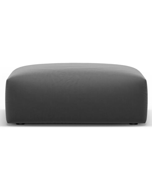 Pouf Velours Clau gris foncé - 100x80x36 cm