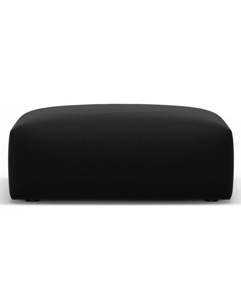 Pouf Velours Clau noir - 100x80x36 cm