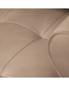 Canapé modulable en cuir véritable Lily 3 Places beige foncé - 234x105x74 cm