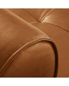 Canapé modulable en cuir véritable Lily 3 Places marron clair - 234x105x74 cm
