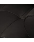 Canapé modulable en cuir véritable Lily 3 Places noir - 234x105x74 cm