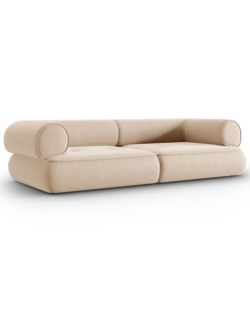 Canapé Modulaire Lily 3 Places beige - 234x105x74 cm