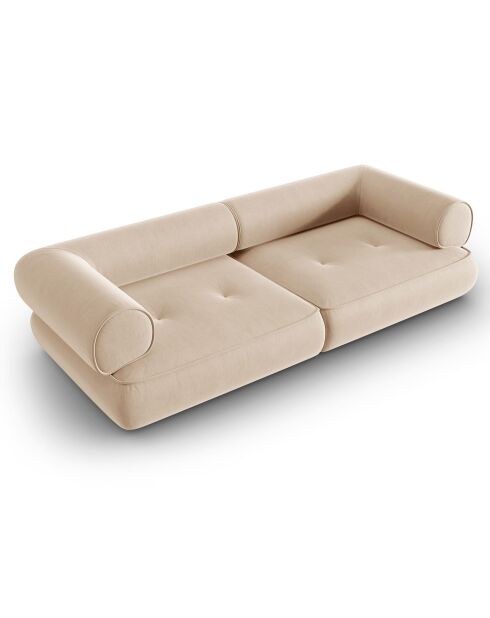 Canapé Modulaire Lily 3 Places beige - 234x105x74 cm