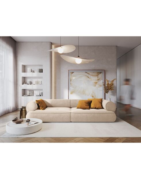 Canapé Modulaire Lily 3 Places beige - 234x105x74 cm