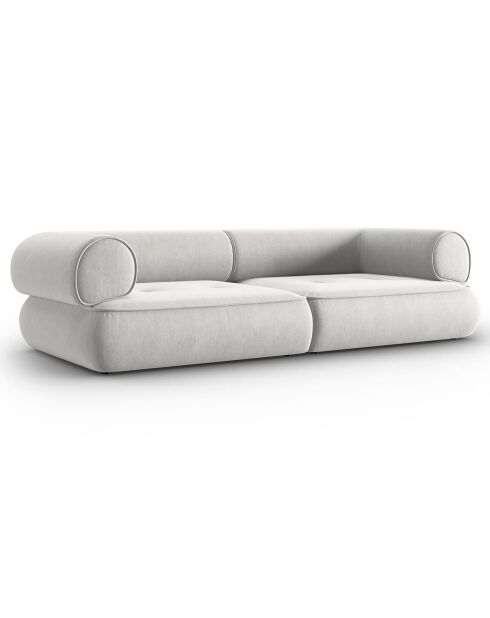 Canapé Modulaire Lily 3 Places gris clair - 234x105x74 cm