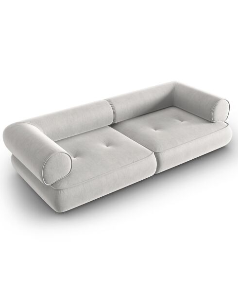 Canapé Modulaire Lily 3 Places gris clair - 234x105x74 cm