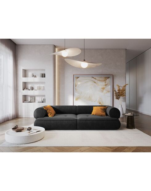 Canapé Modulaire Lily 3 Places anthracite - 234x105x74 cm