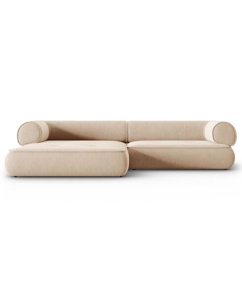 Canapé d'angle Gauche Modulaire Lily 4 Places beige - 261x188x74 cm
