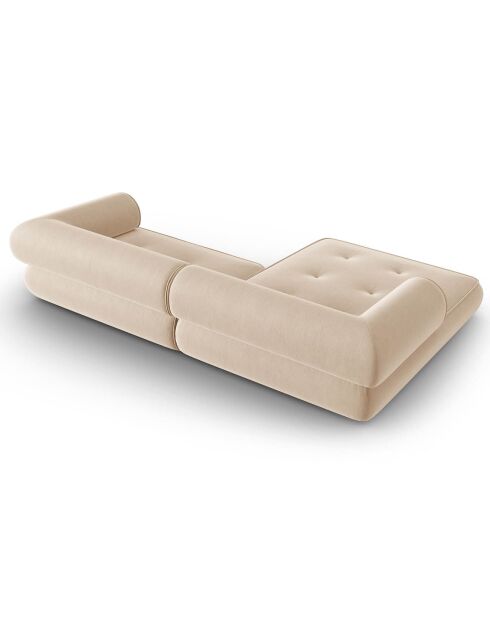 Canapé d'angle Gauche Modulaire Lily 4 Places beige - 261x188x74 cm