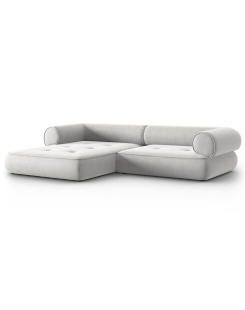 Canapé d'angle Gauche Modulaire Lily 4 Places gris clair - 261x188x74 cm