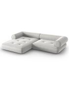 Canapé d'angle Gauche Modulaire Lily 4 Places gris clair - 261x188x74 cm