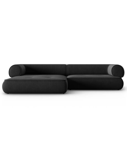 Canapé d'angle Gauche Modulaire Lily 4 Places anthracite - 261x188x74 cm