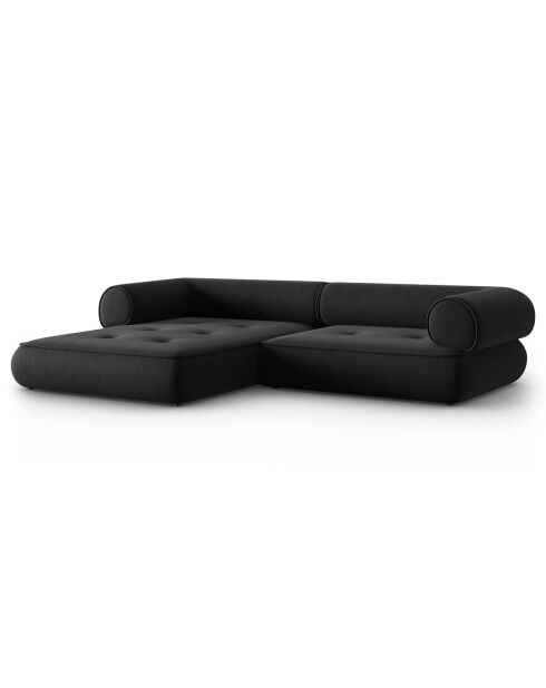 Canapé d'angle Gauche Modulaire Lily 4 Places anthracite - 261x188x74 cm