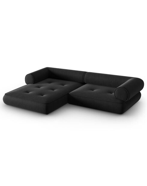 Canapé d'angle Gauche Modulaire Lily 4 Places anthracite - 261x188x74 cm