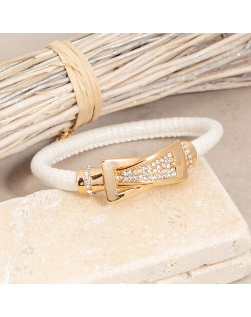 Cintuzzi goud/witte armband
