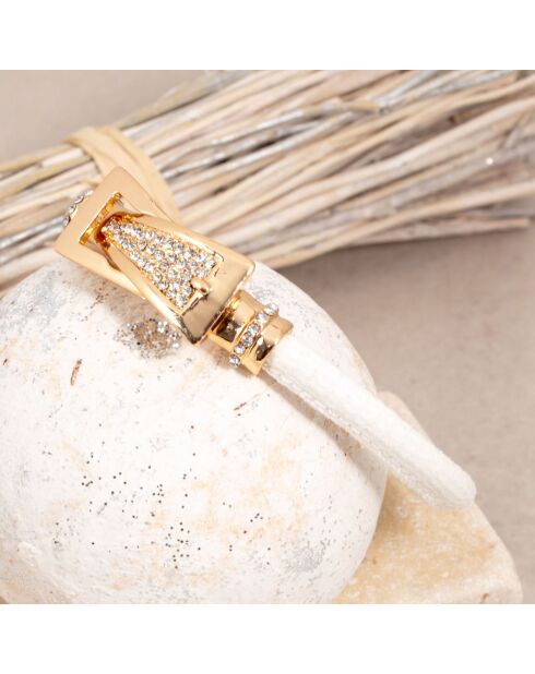 Cintuzzi goud/witte armband