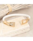 Cintuzzi goud/witte armband