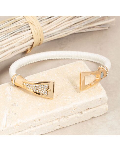 Cintuzzi goud/witte armband