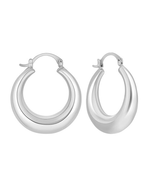 Boucles d'oreilles Eobol argentées