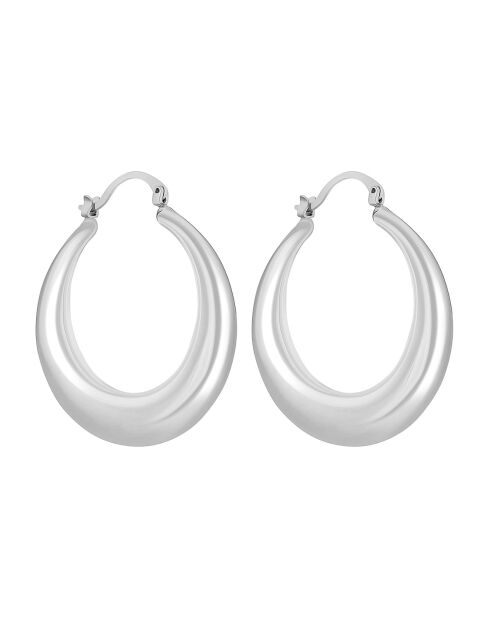 Boucles d'oreilles Eobol argentées