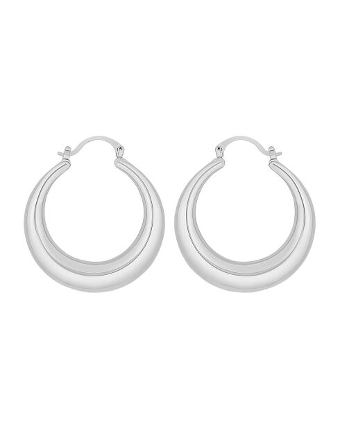 Boucles d'oreilles Eobol argentées