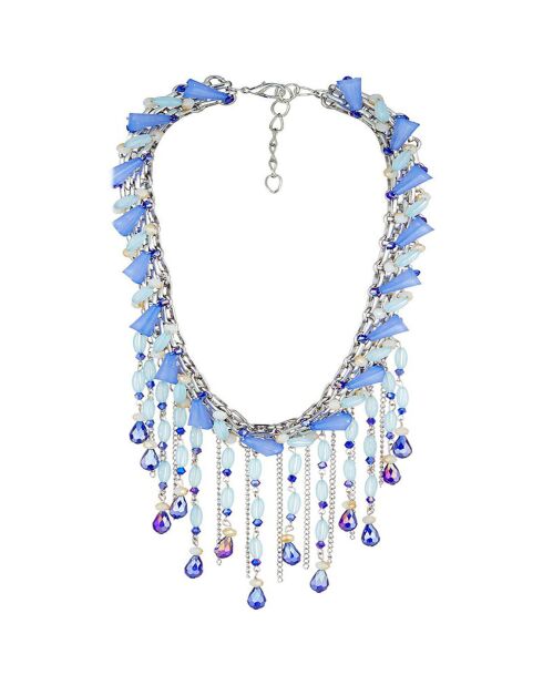 Collier Skyline argenté/bleu ciel