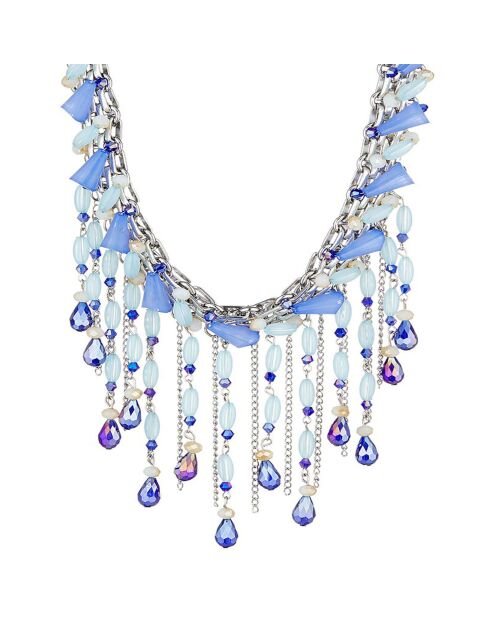 Collier Skyline argenté/bleu ciel