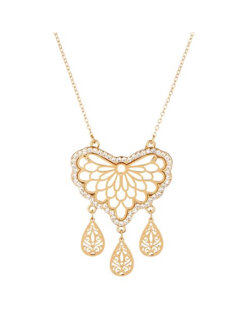 Collier Adeline doré/blanc
