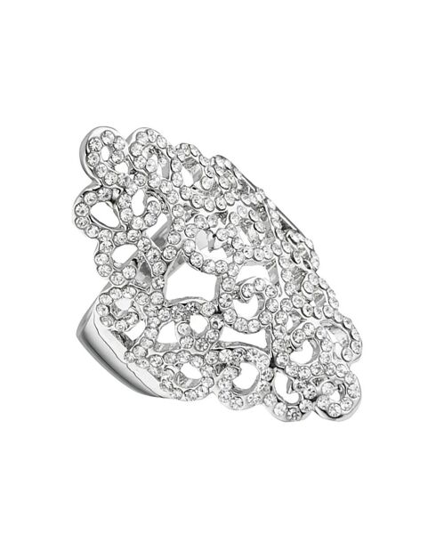 Anillo Estime plata/blanco