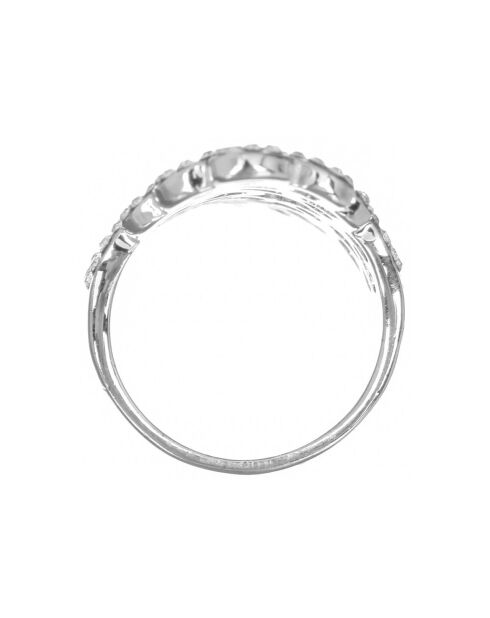 Anillo Estime plata/blanco