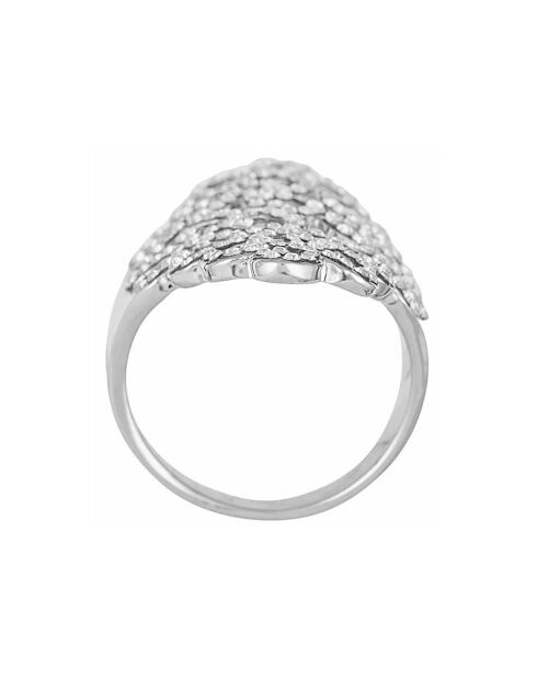 Anillo Estime plata/blanco