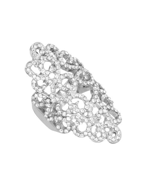 Anillo Estime plata/blanco