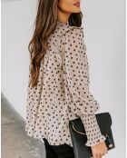 Blouse Camille beige/noir
