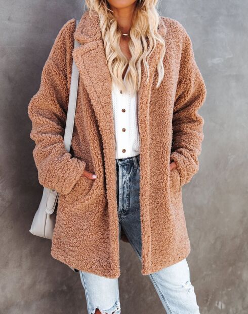 Manteau Alma camel