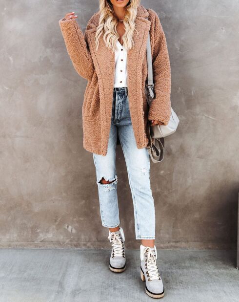 Manteau Alma camel