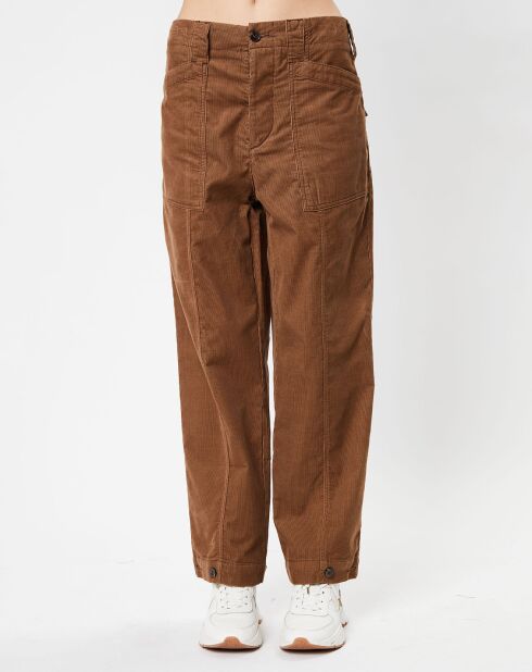 Jacob bruine corduroy broek