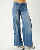 Jean cargo Low Rise Puddle bleu