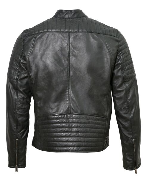 Veste en Cuir Blagnac noire