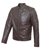 Veste en Cuir Blagnac marron
