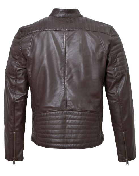 Veste en Cuir Blagnac marron