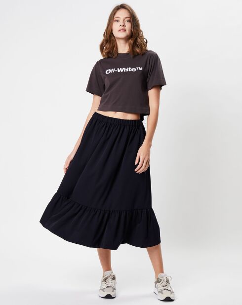 Middernachtblauwe rok van 100% wol