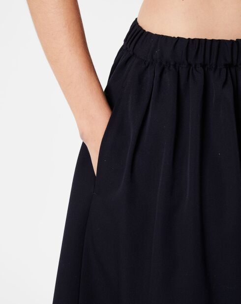 Middernachtblauwe rok van 100% wol