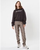 Pantalon épais Monogram taupe/noir