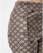 Pantalon épais Monogram taupe/noir