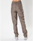 Pantalon épais Monogram taupe/noir