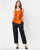 Top satiné orange